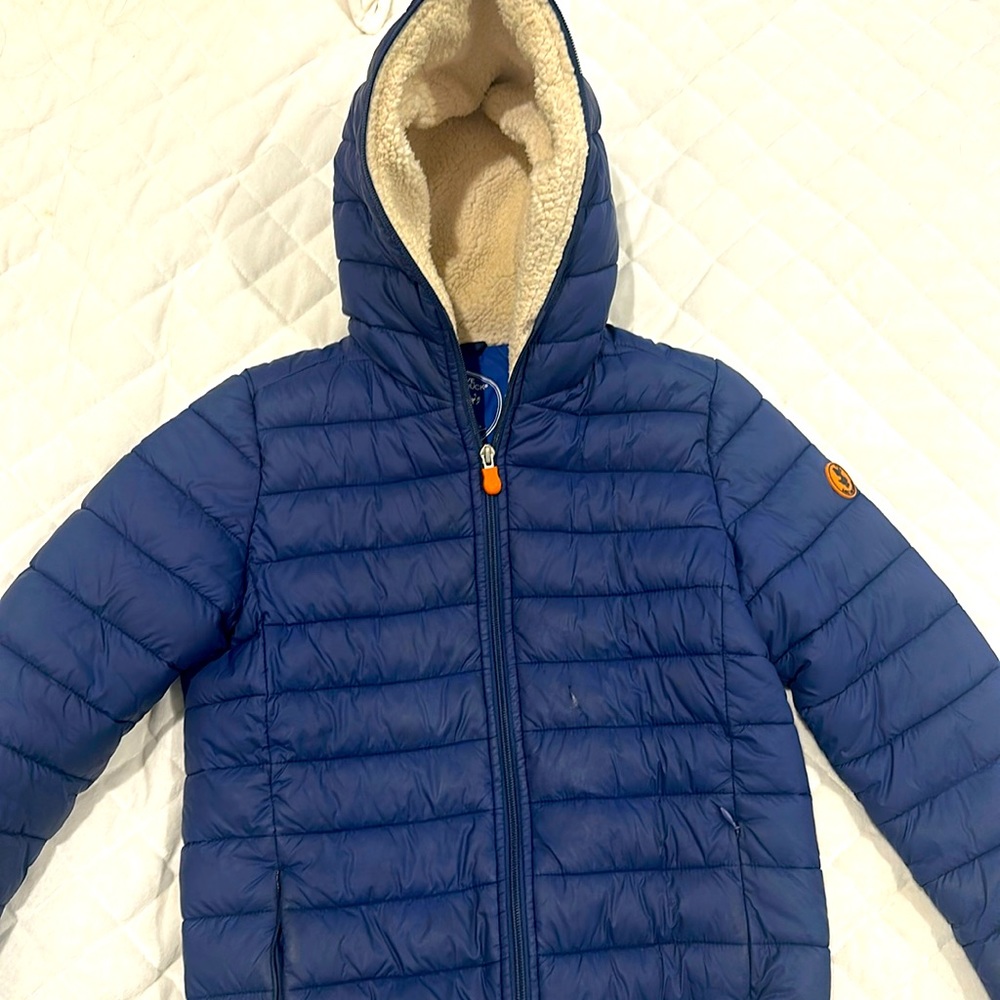 Save The Duck Boys Coat, Size 10, Navy